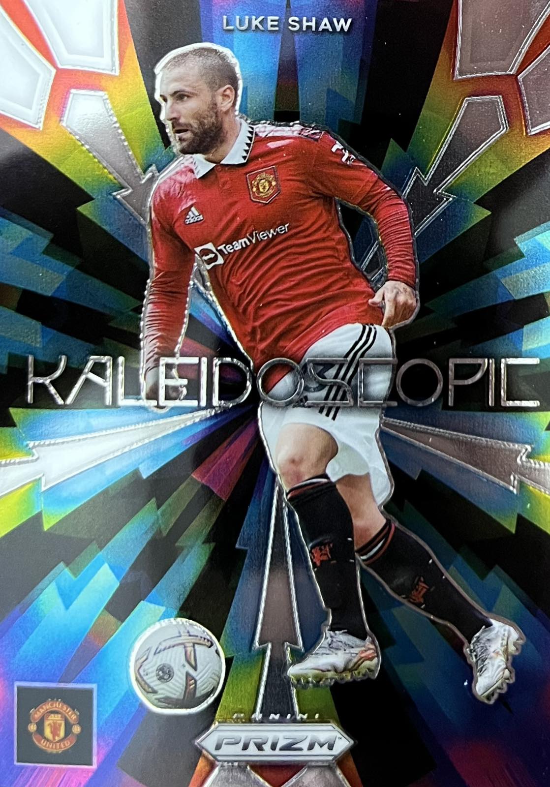 Luke Shaw Kaleidoscopic #6 2022-23 Panini Prizm Premier League