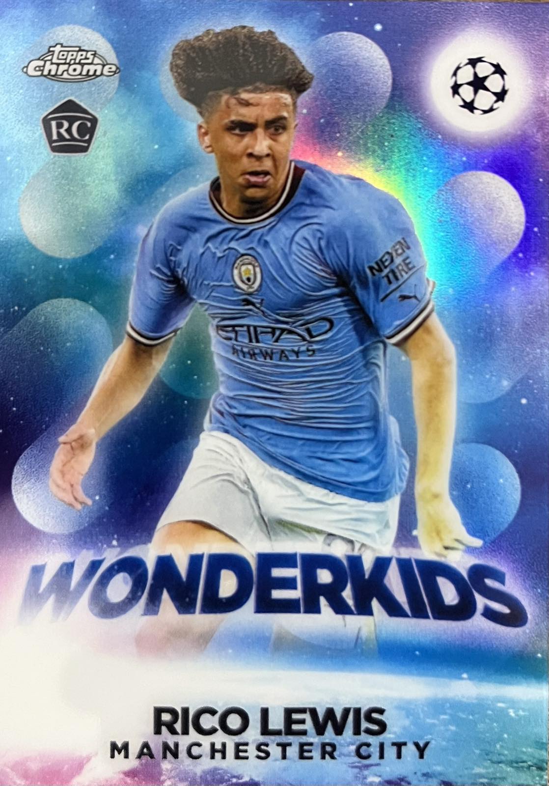 Rico Lewis Wonderkids Topps Chrome Manchester City