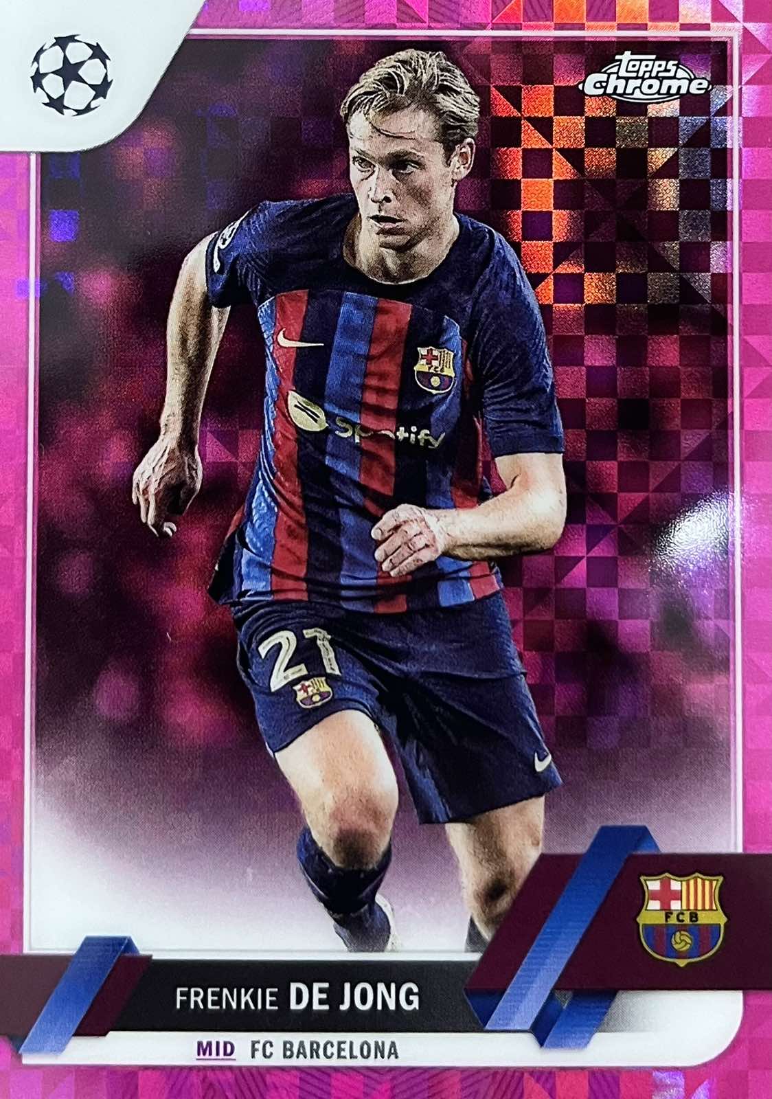 Frenkie De Jong Numbered /250 Topps Chrome