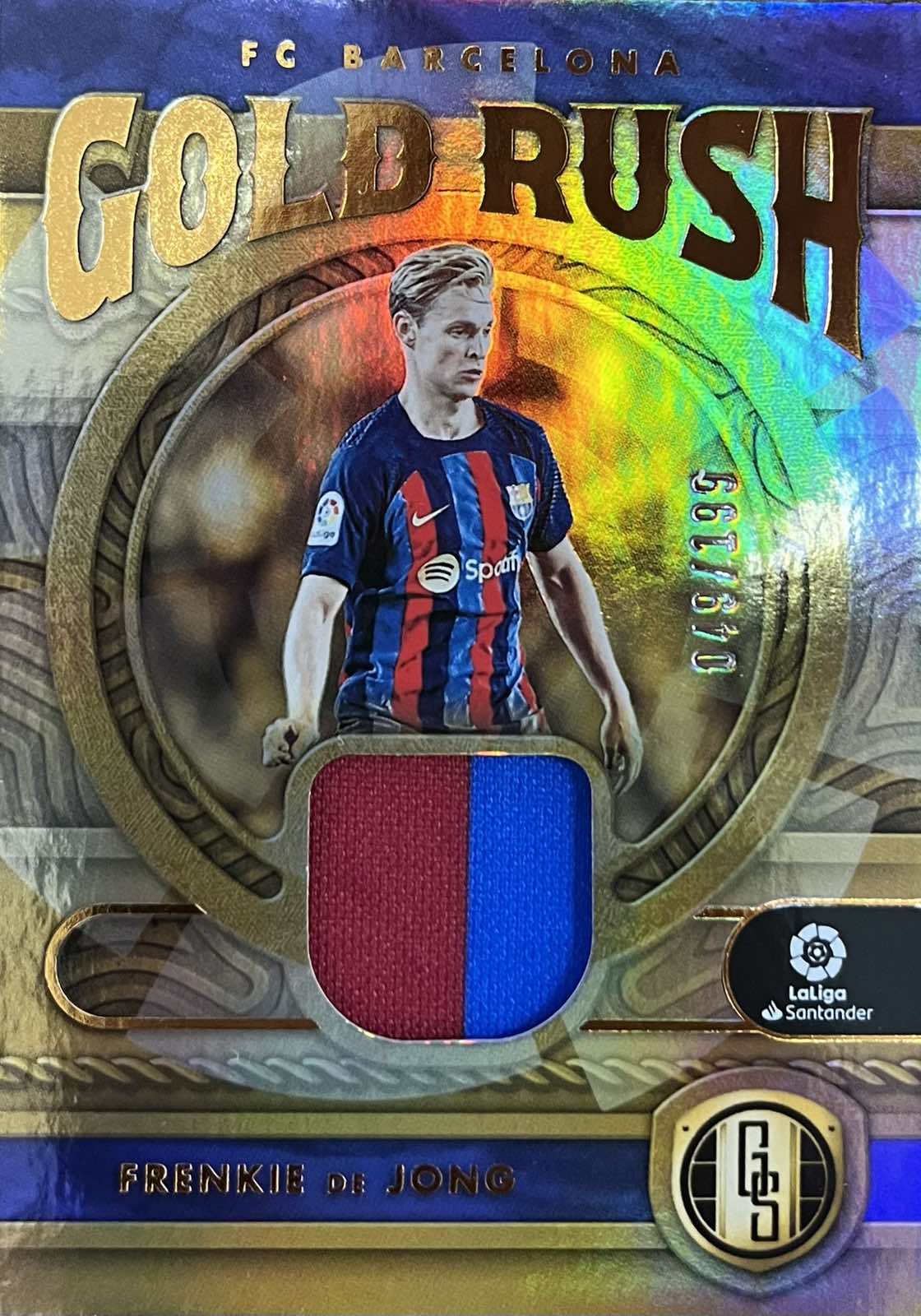 Frenkie de Jong Gold Rush Patch Numbered /199 La Liga Chronicles