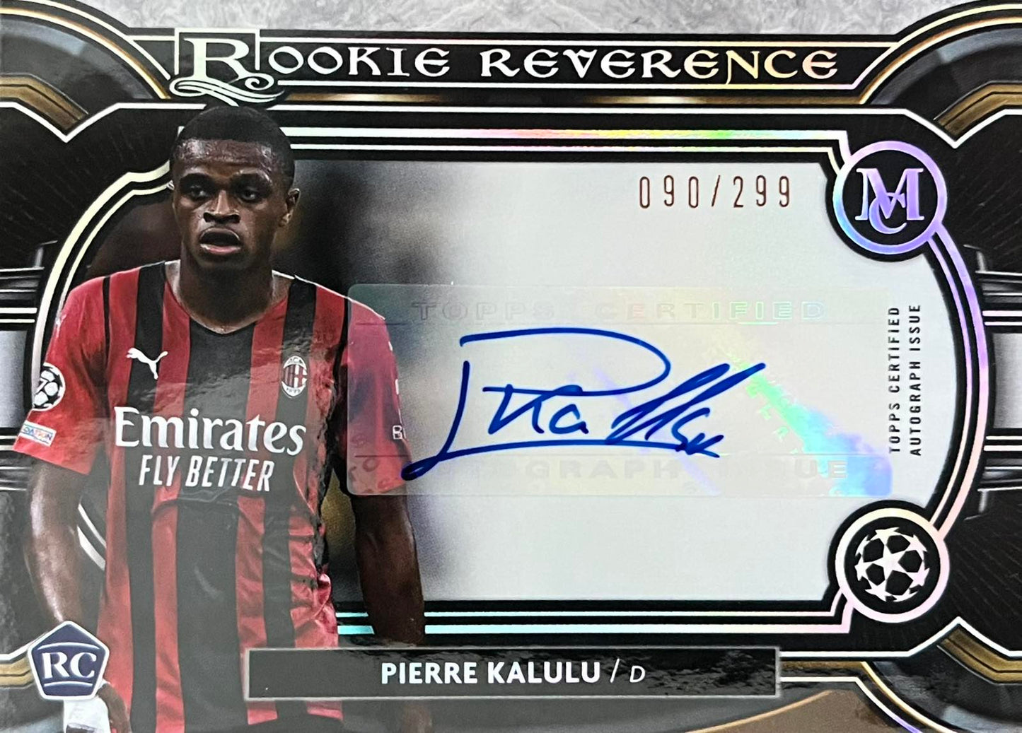 Pierre Kalulu Autograph Numbered /299 Rookie Reverence 2021-22 Topps Museum