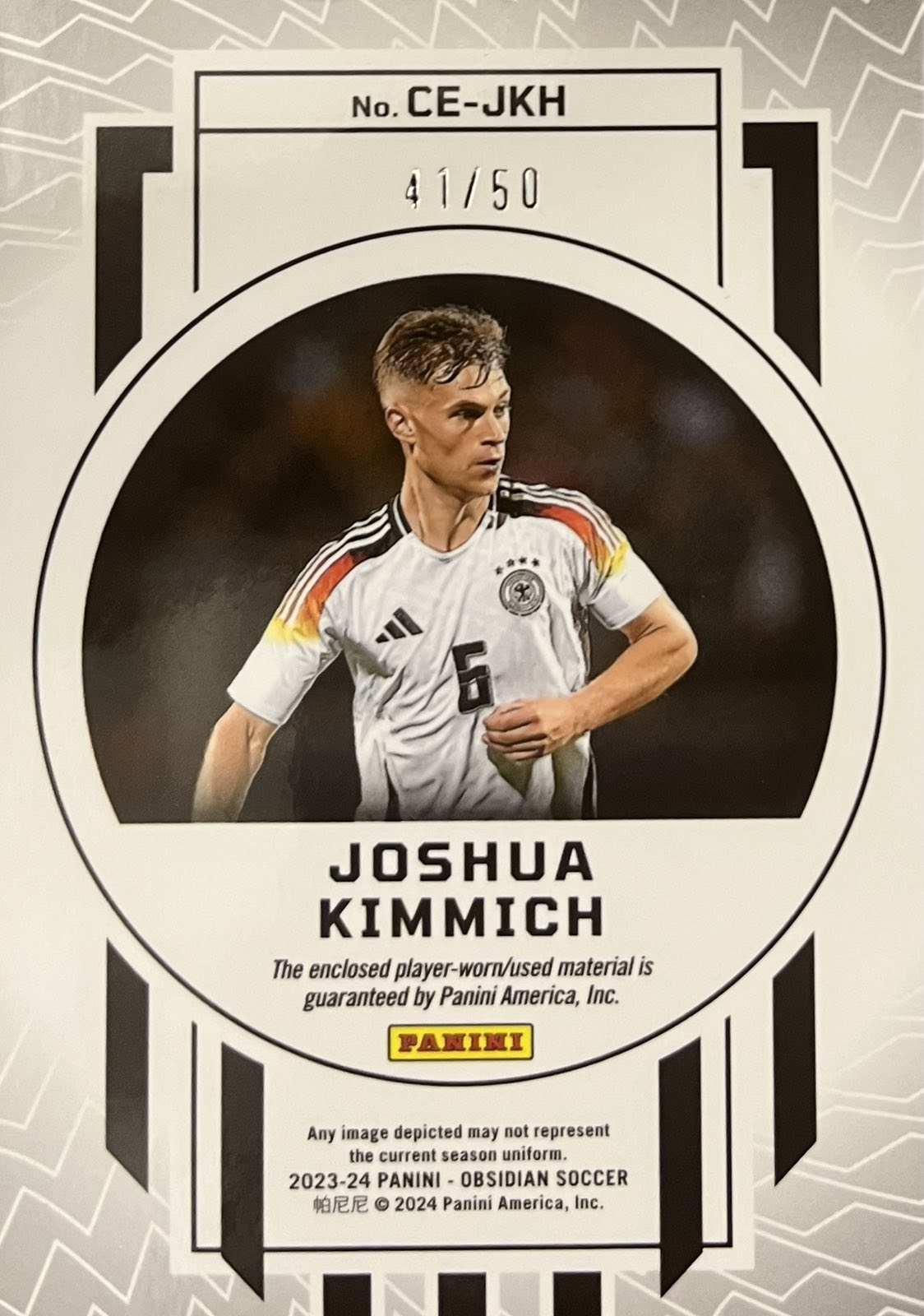 Joshua Kimmich Double Player-Worn Patch Numbered /50 Obsidian Cutting Edge