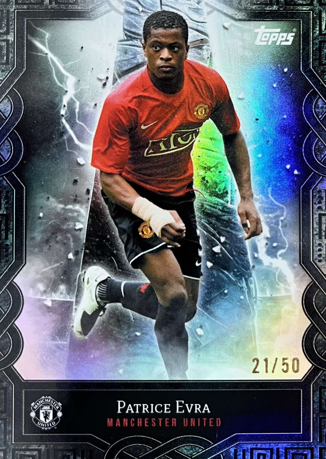 Patrice Evra Monolith Numbered /50 Manchester United Fan Set