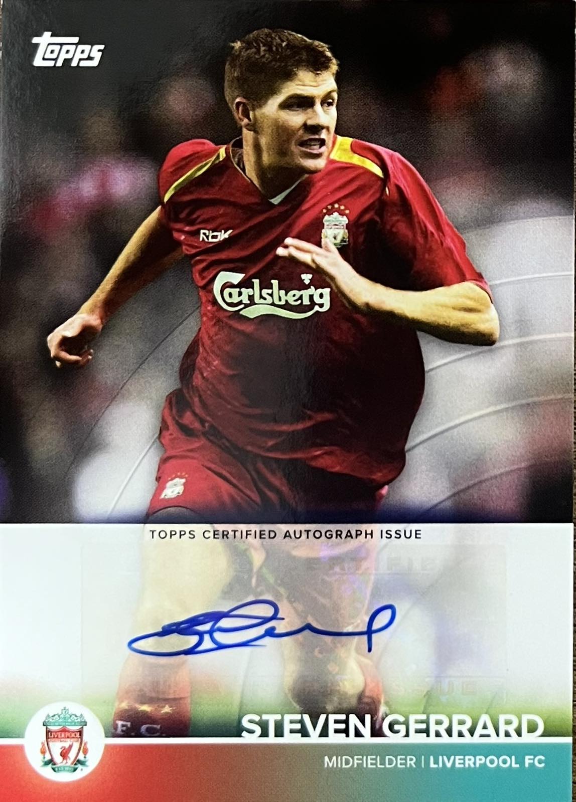 Steven Gerrard Autograph Liverpool Team Set 2021-22