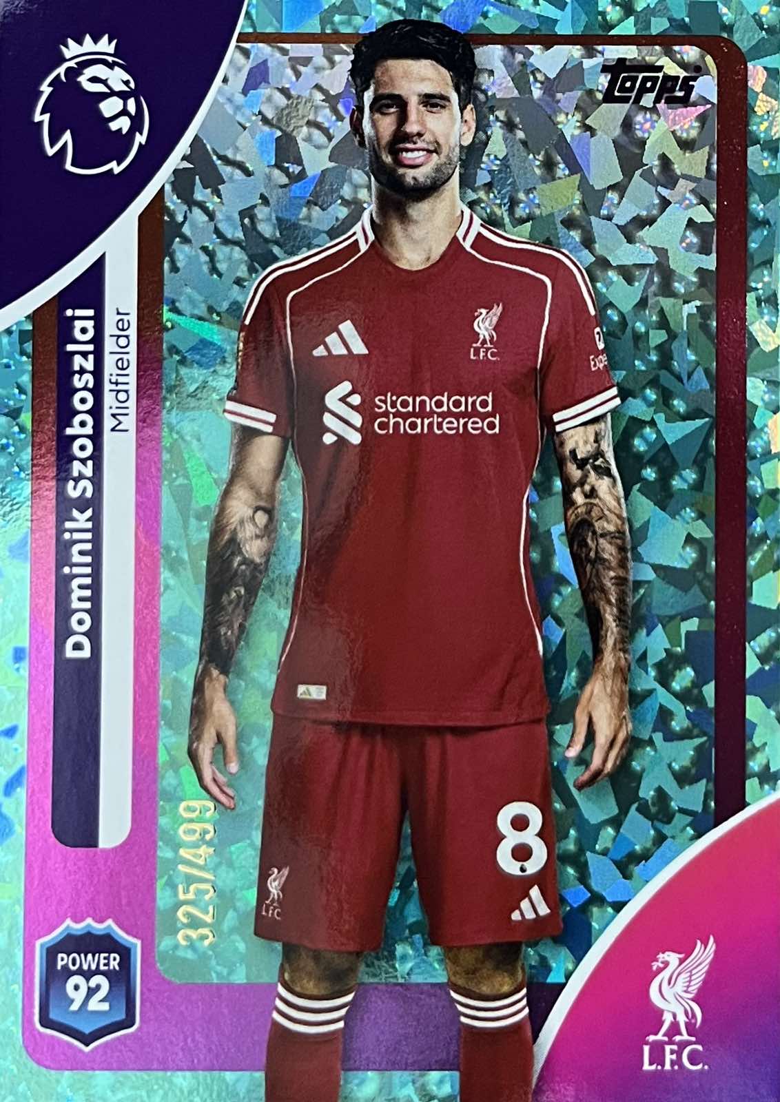 Dominik Szoboszlai Emerald Numbered /499 Topps Premier League 171