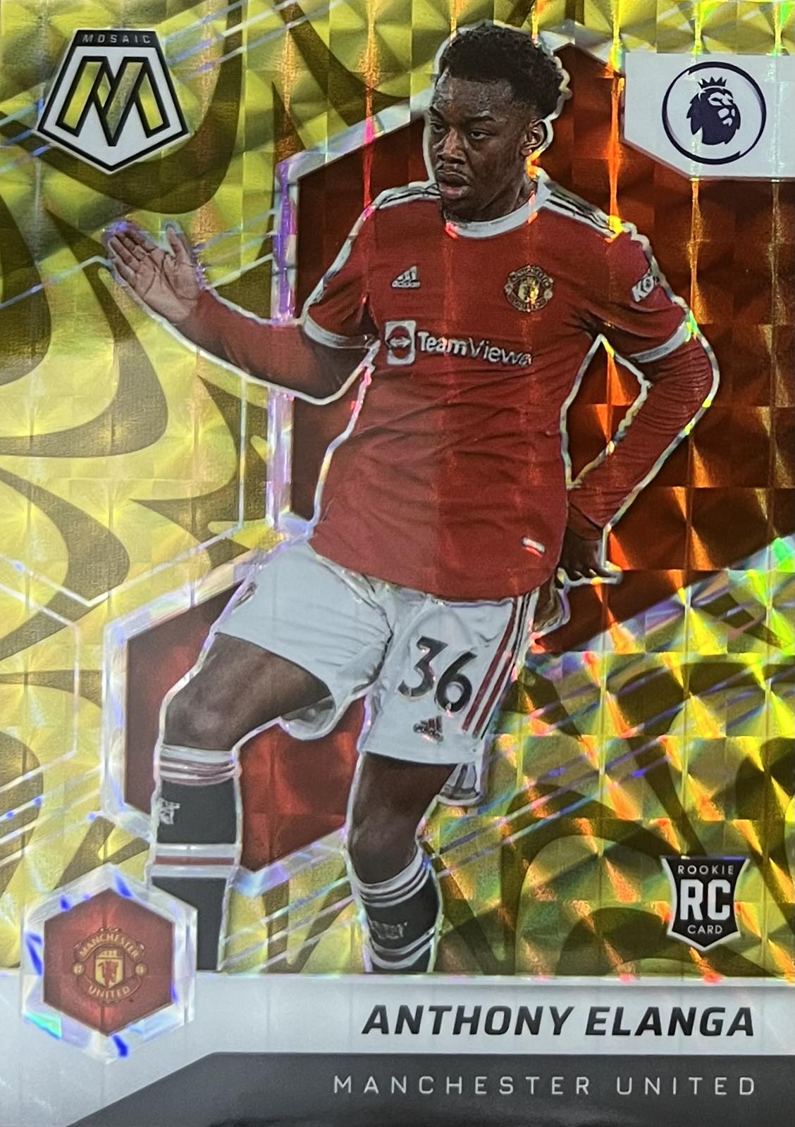 Anthony Elanga Rookie Reactive Gold Mosaic