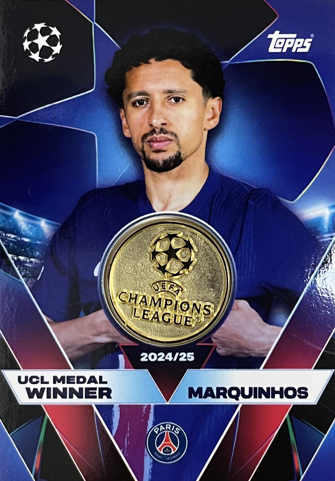 Marquinhos UCL Medal Winner Topps Match Attax Relic UCLW-MA