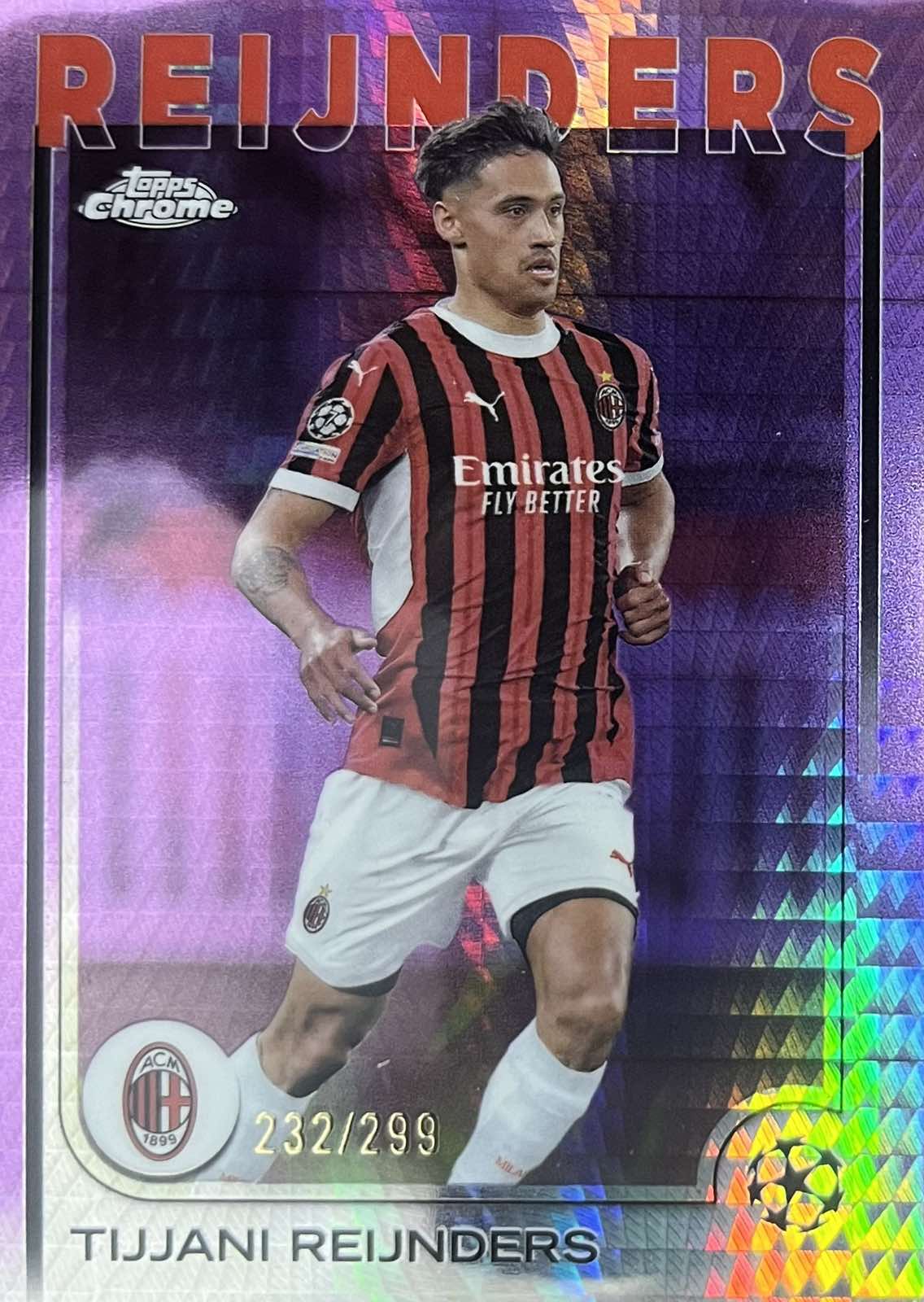 Tijjani Reijnders Numbered /299 Topps Chrome