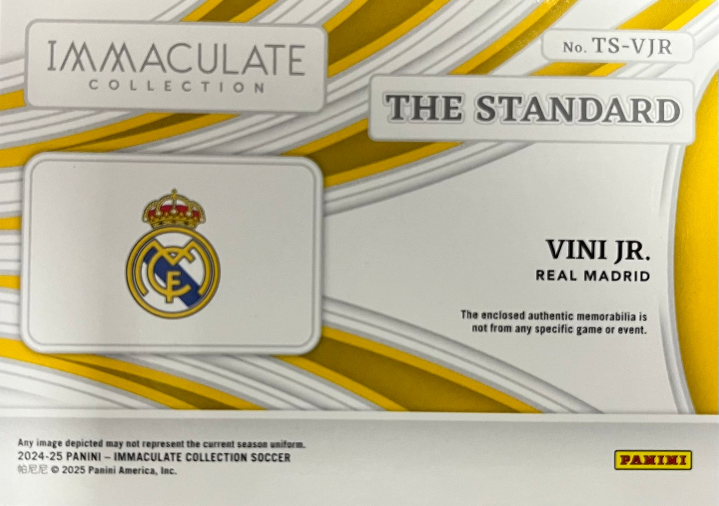 Vini Jr. Patch Numbered /65 Immaculate