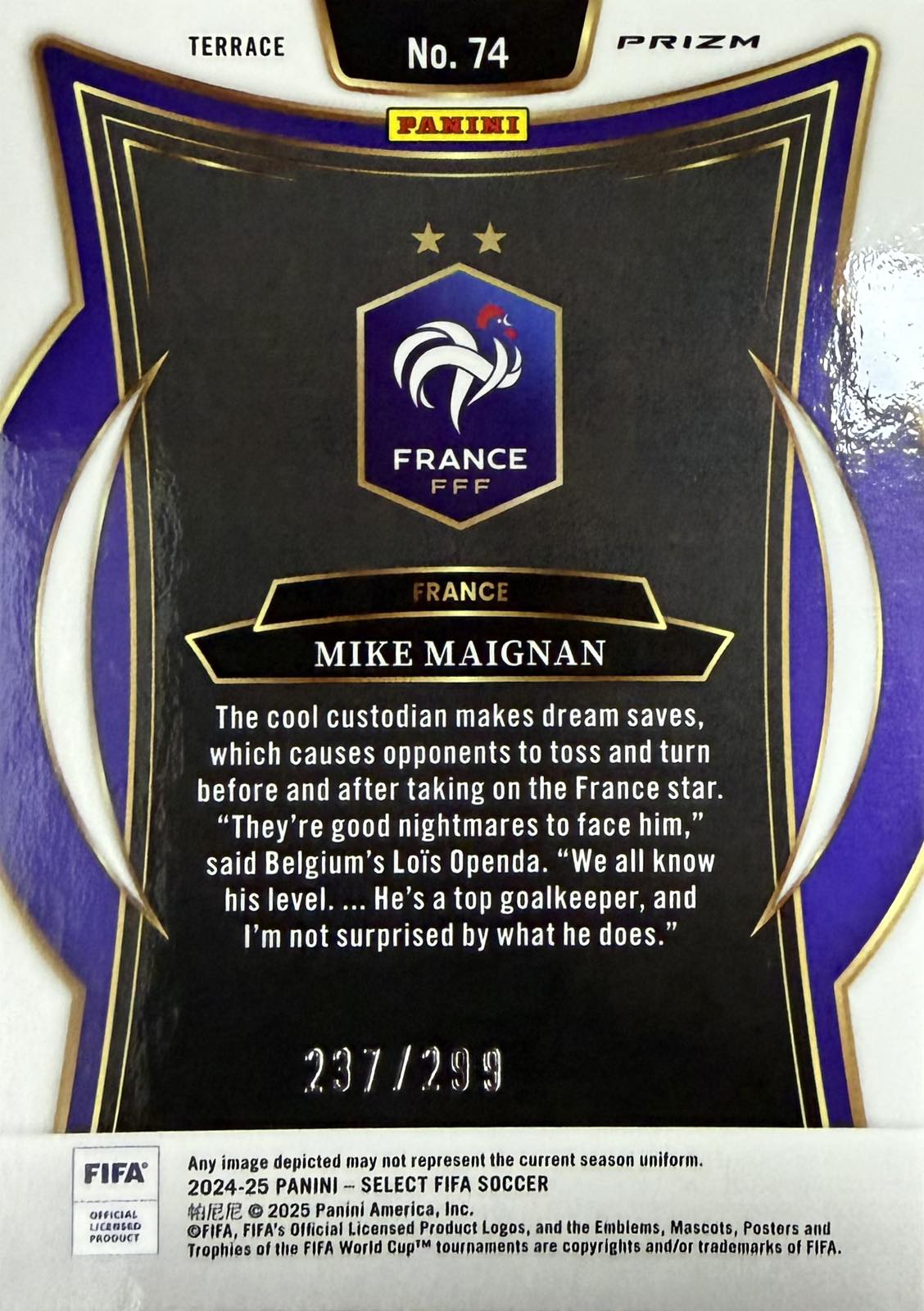 Mike Maignan Pink Mojo Numbered /299 Select