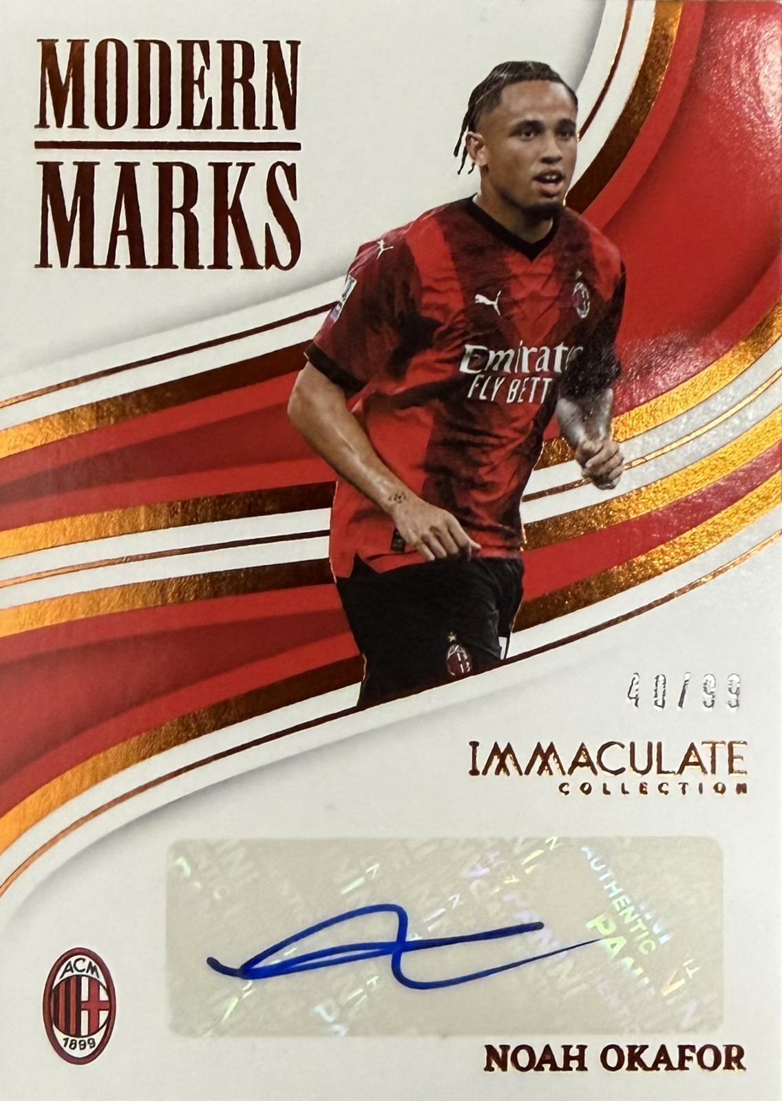 Noah Okafor Autograph Numbered /99 Immaculate