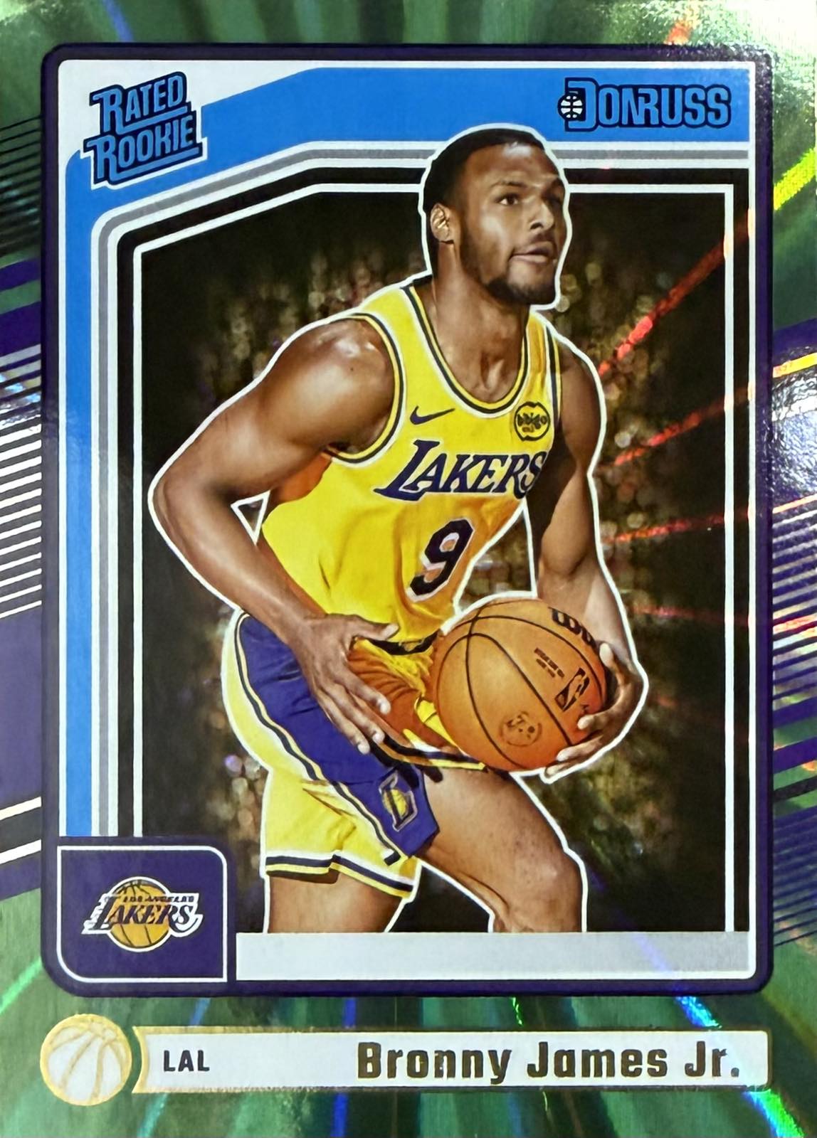 Bronny James Jr. Rated Rookie Green Laser Donruss