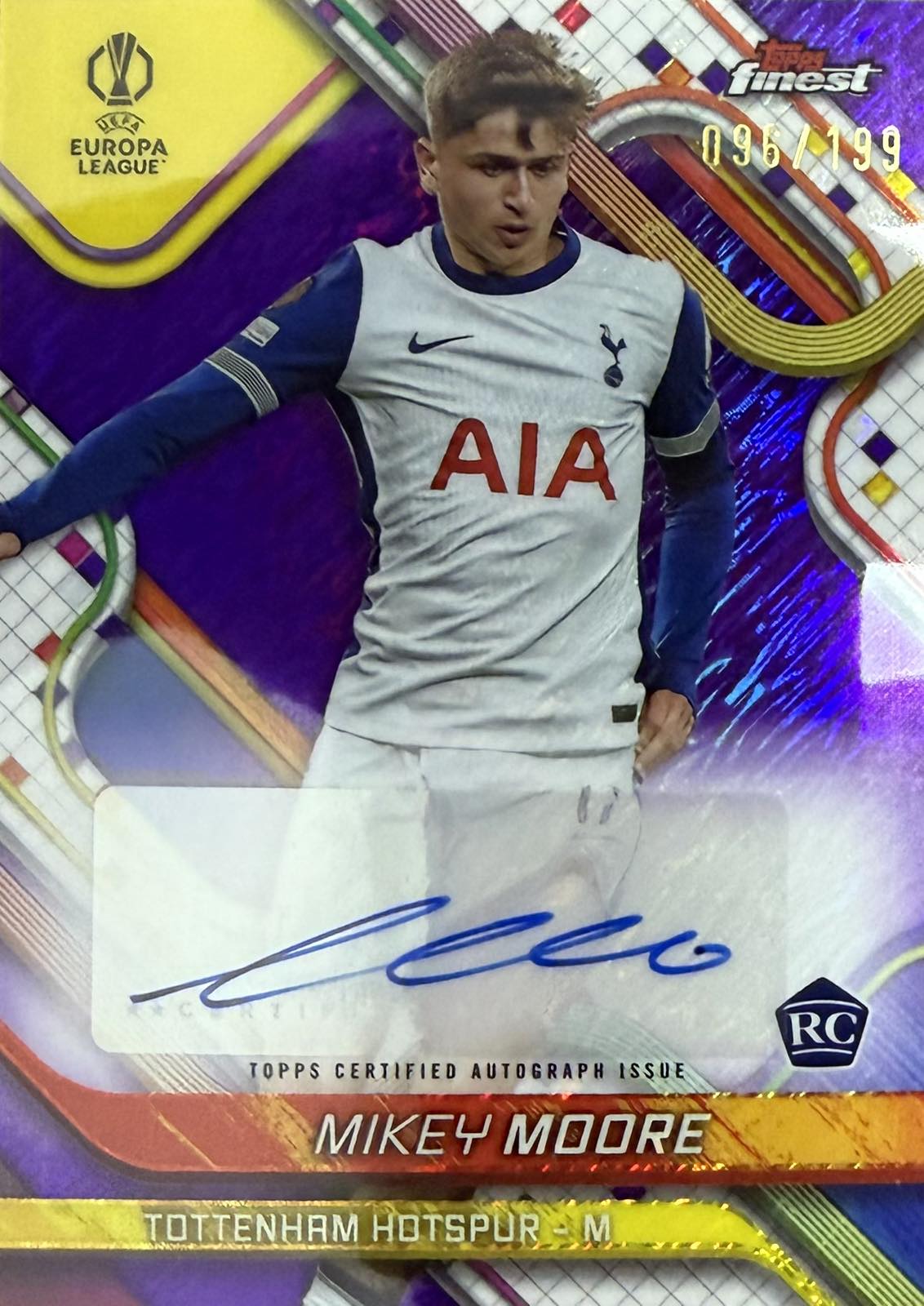 Mikey Moore Rookie Autograph Numbered /199 Topps Finest