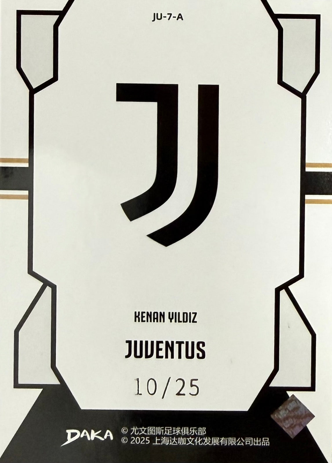 Kenan Yildiz Numbered /25 Daka Juventus