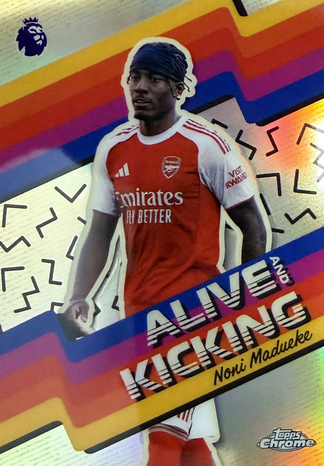 Noni Madueke Alive and Kicking Topps Chrome EPL