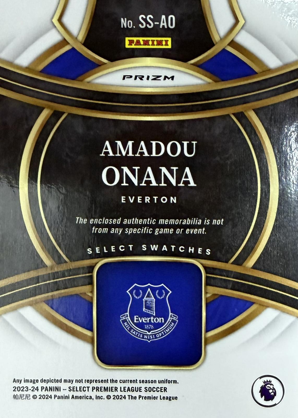 Amadou Onana Patch Panini Select EPL