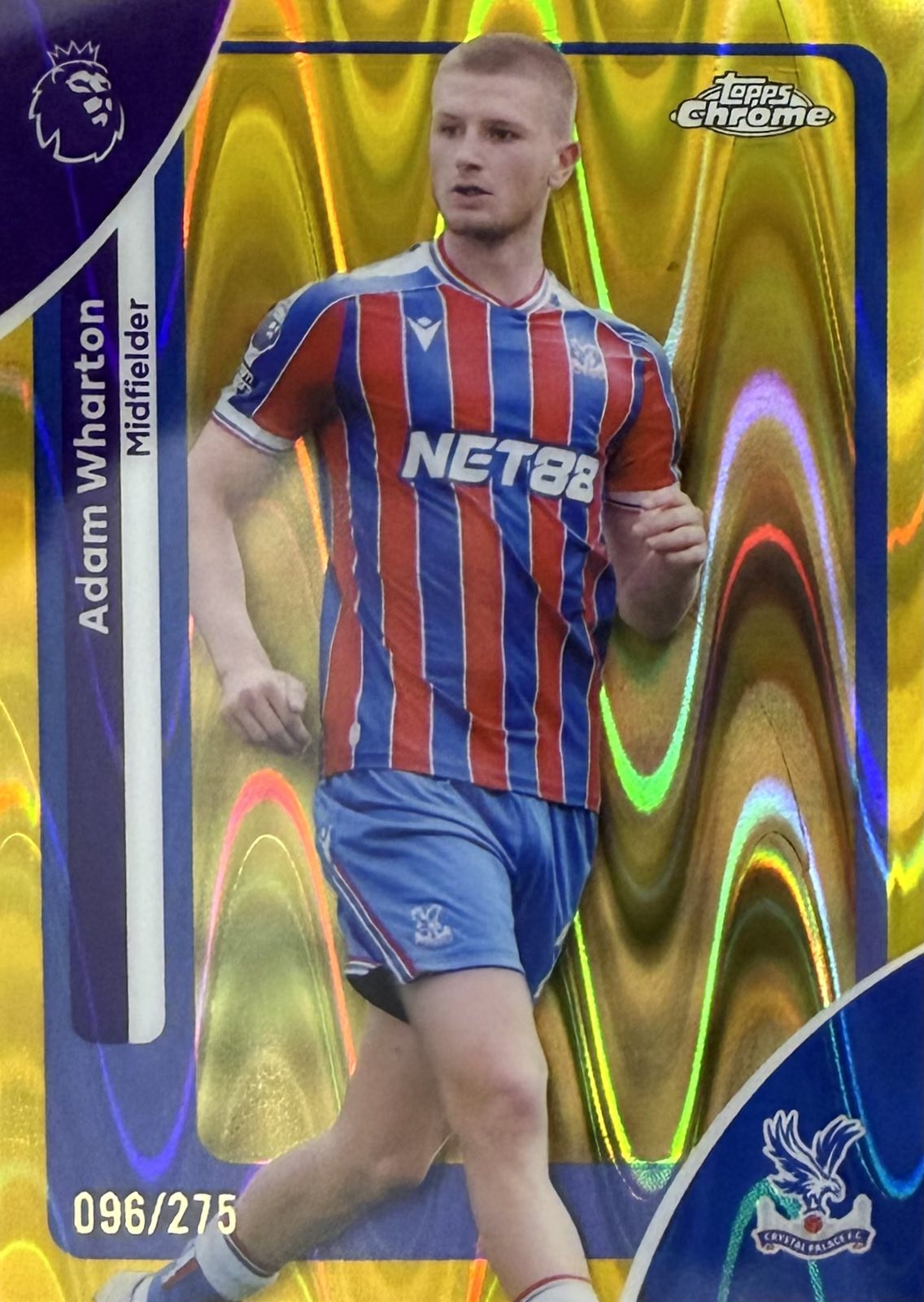 Adam Wharton Numbered /275 Topps Chrome EPL