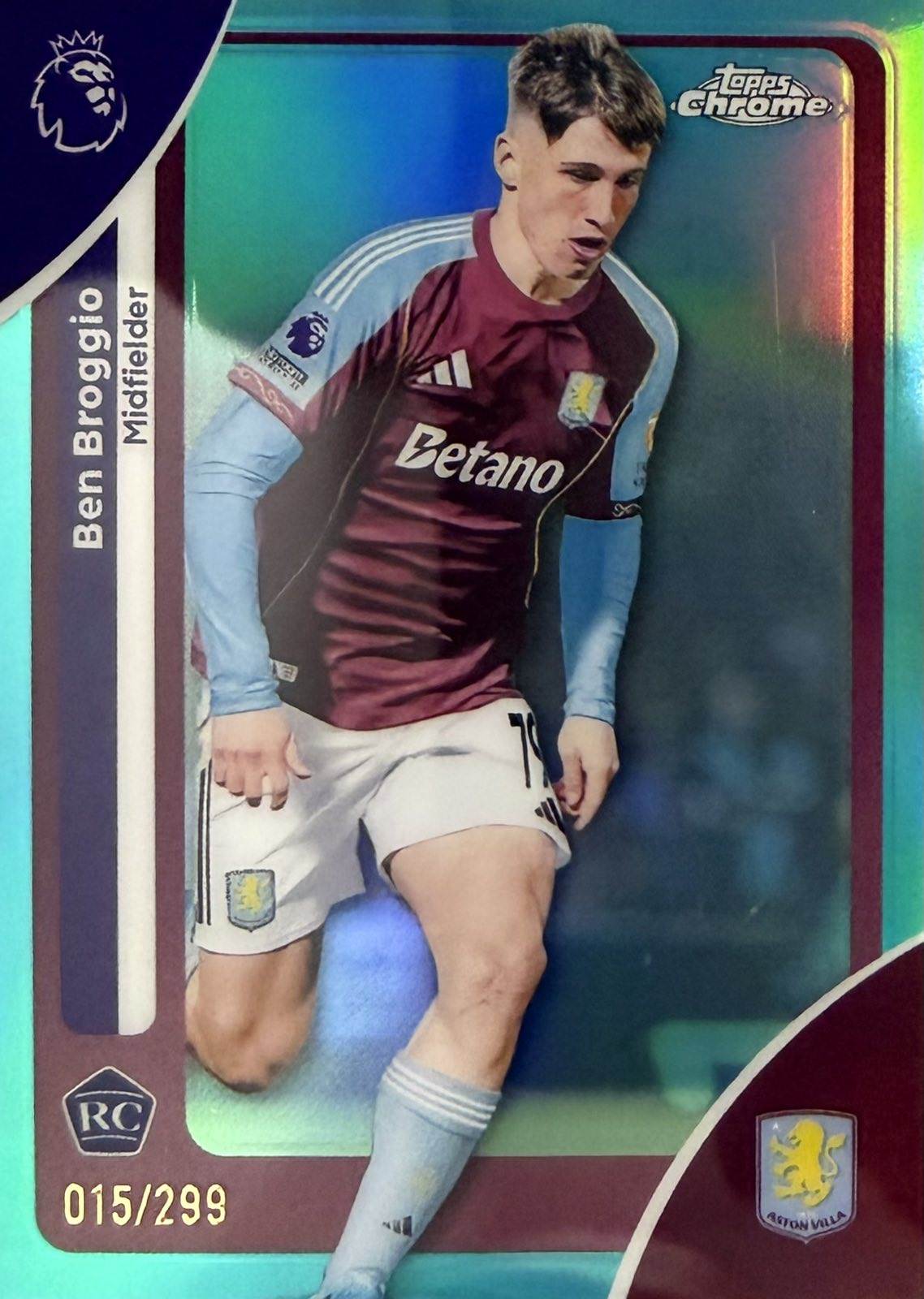 Ben Broggio Rookie Numbered /299 Topps Chrome EPL