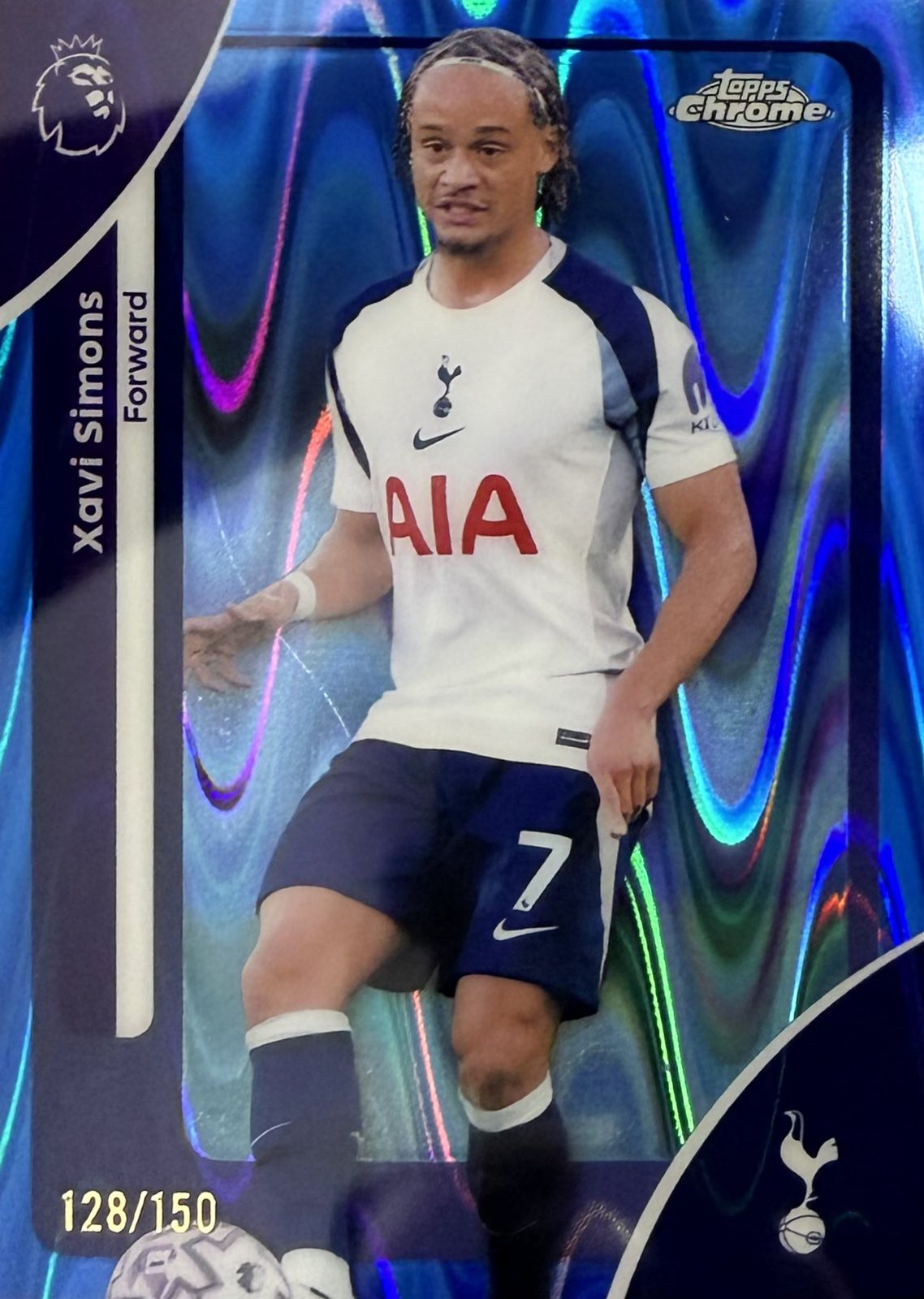 Xavi Simons Numbered /150 Topps Chrome EPL