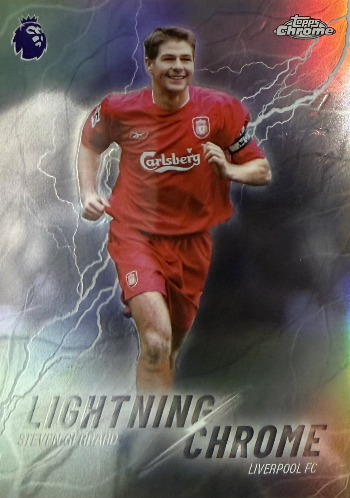 Steven Gerrard Lightning Chrome Topps Chrome EPL