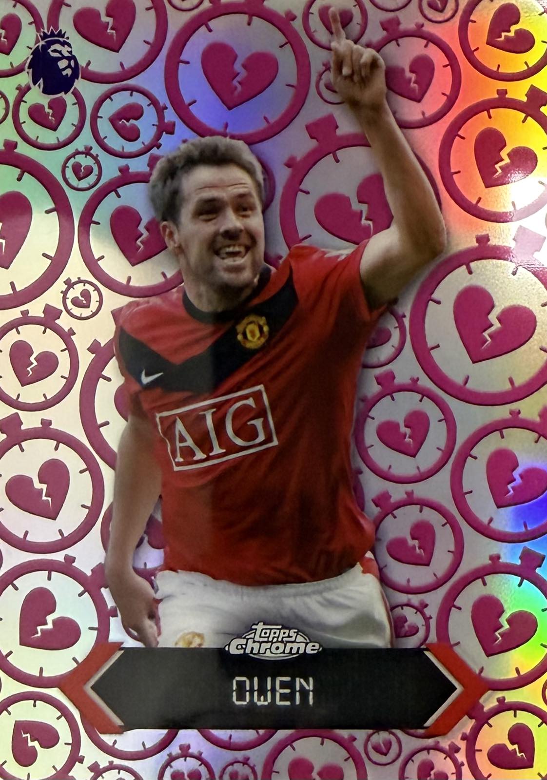 Michael Owen Time Heartbreaker Topps Chrome EPL
