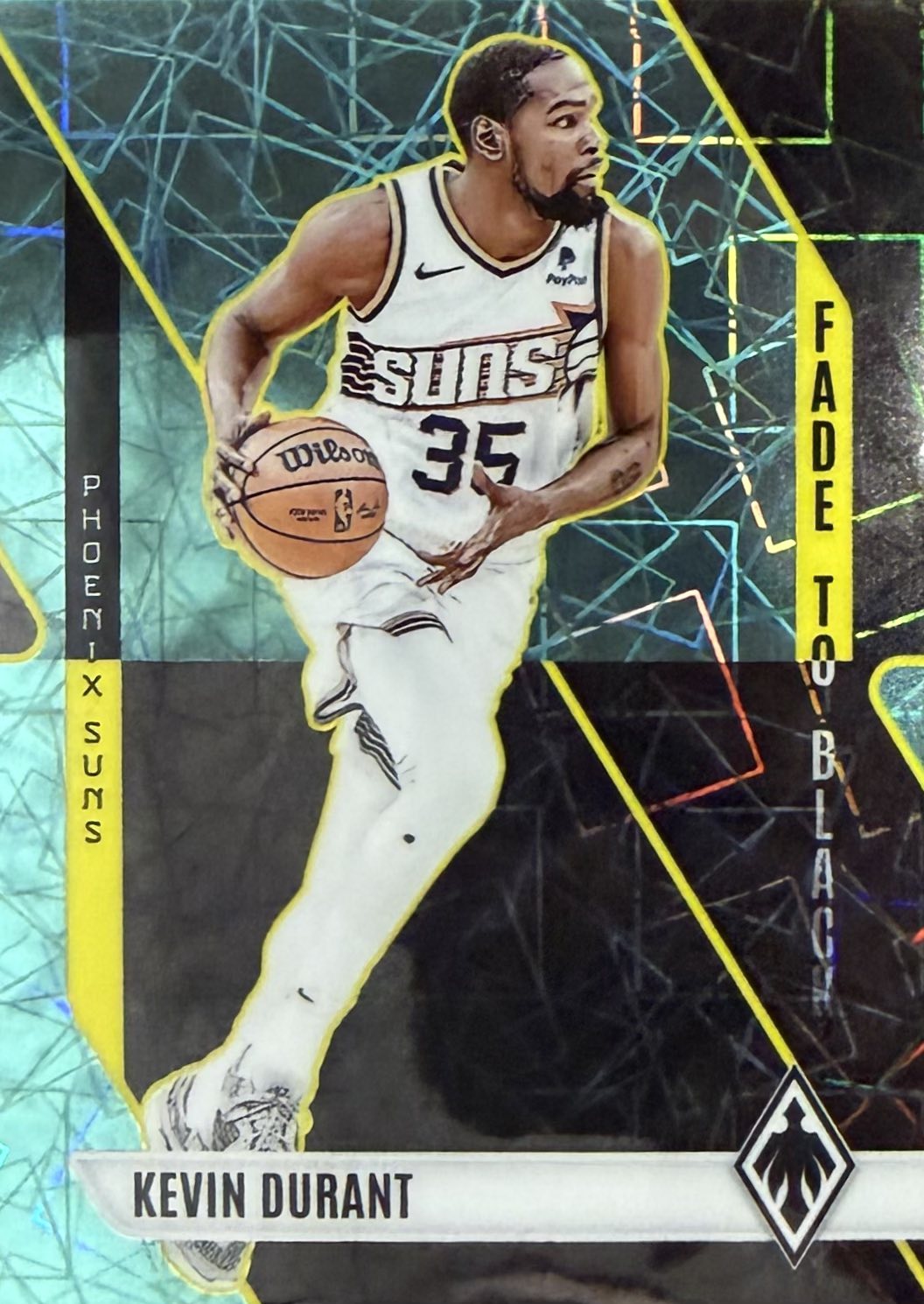 Kevin Durant Fade to Black Teal Laser Panini Phoenix