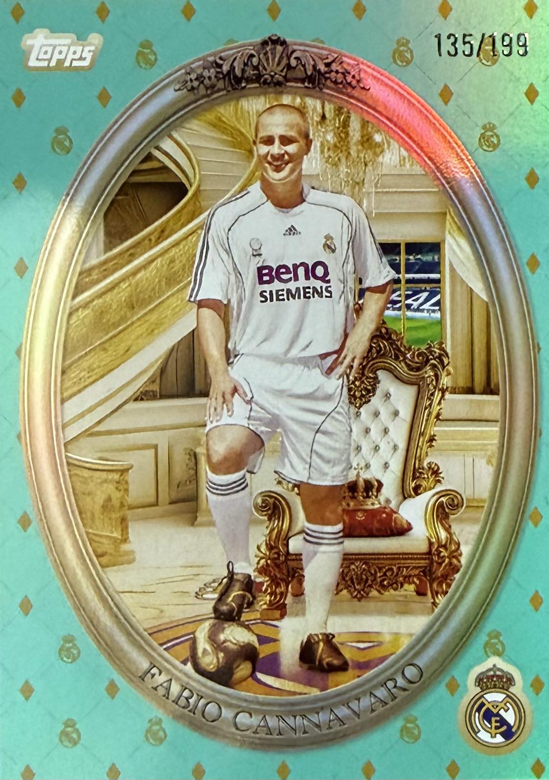 Fabio Cannavaro Numbered /199 Topps Real Madrid Team Set