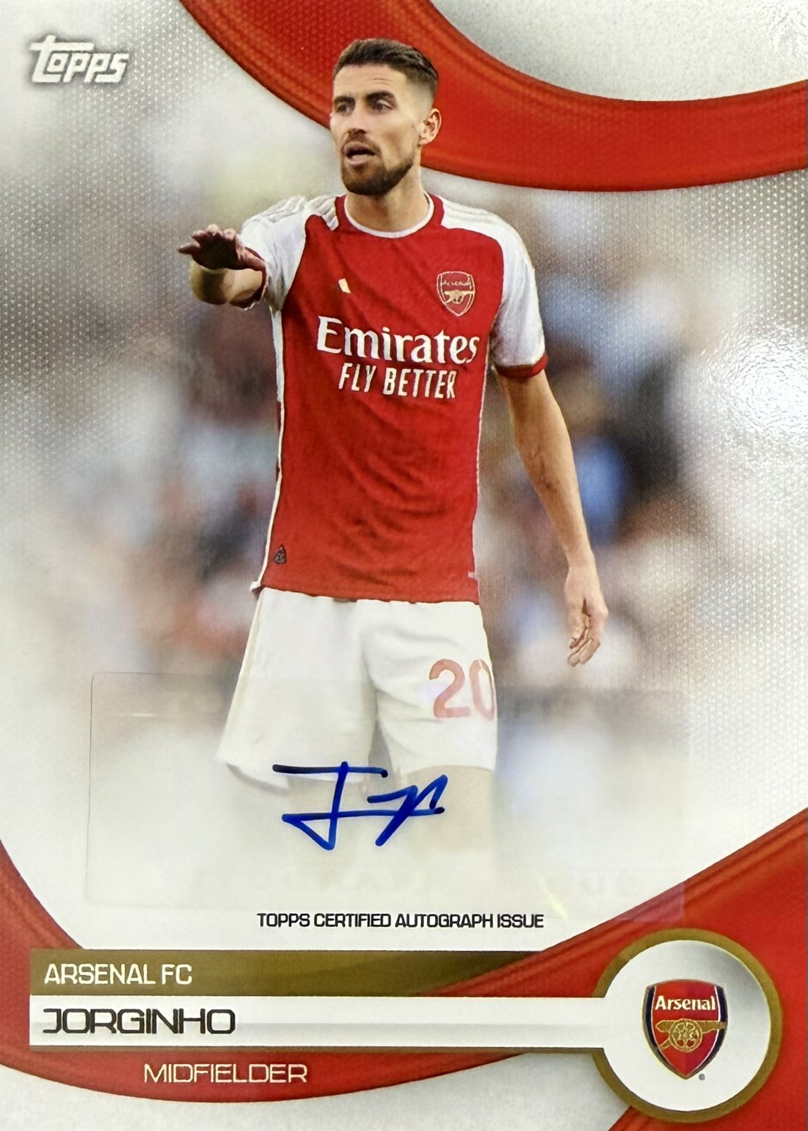 Jorginho Autograph Topps Arsenal Team Set