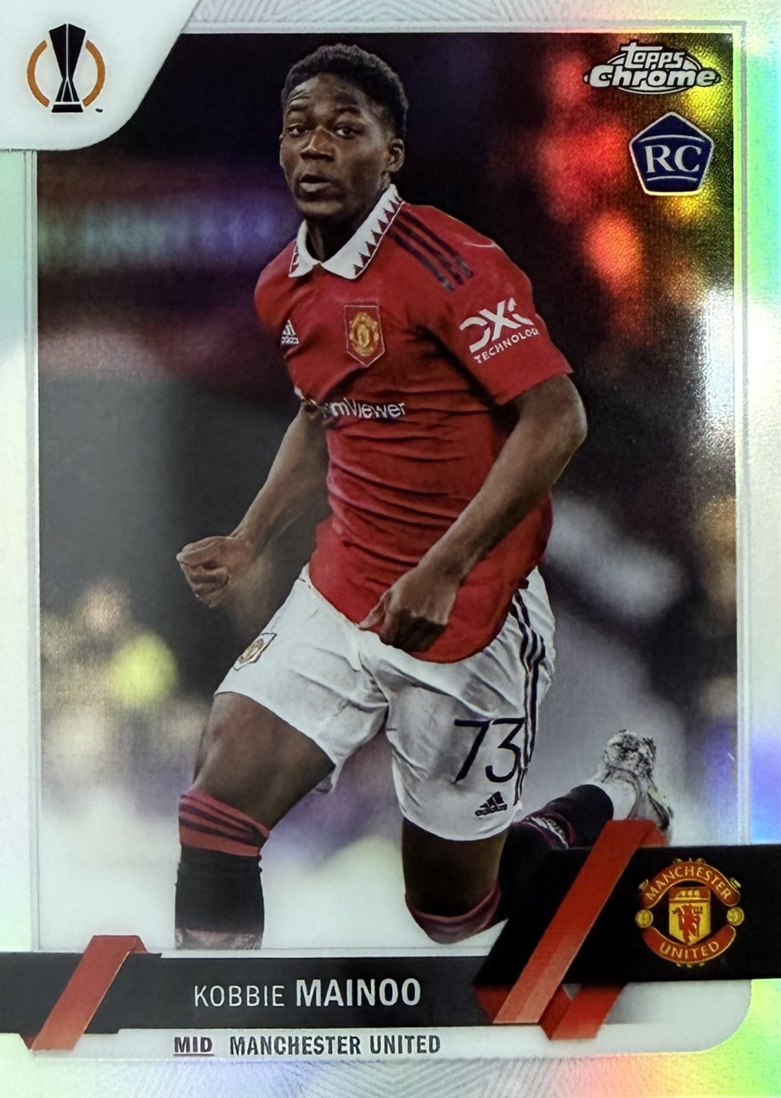 Kobbie Mainoo Rookie Refractor Topps Chrome