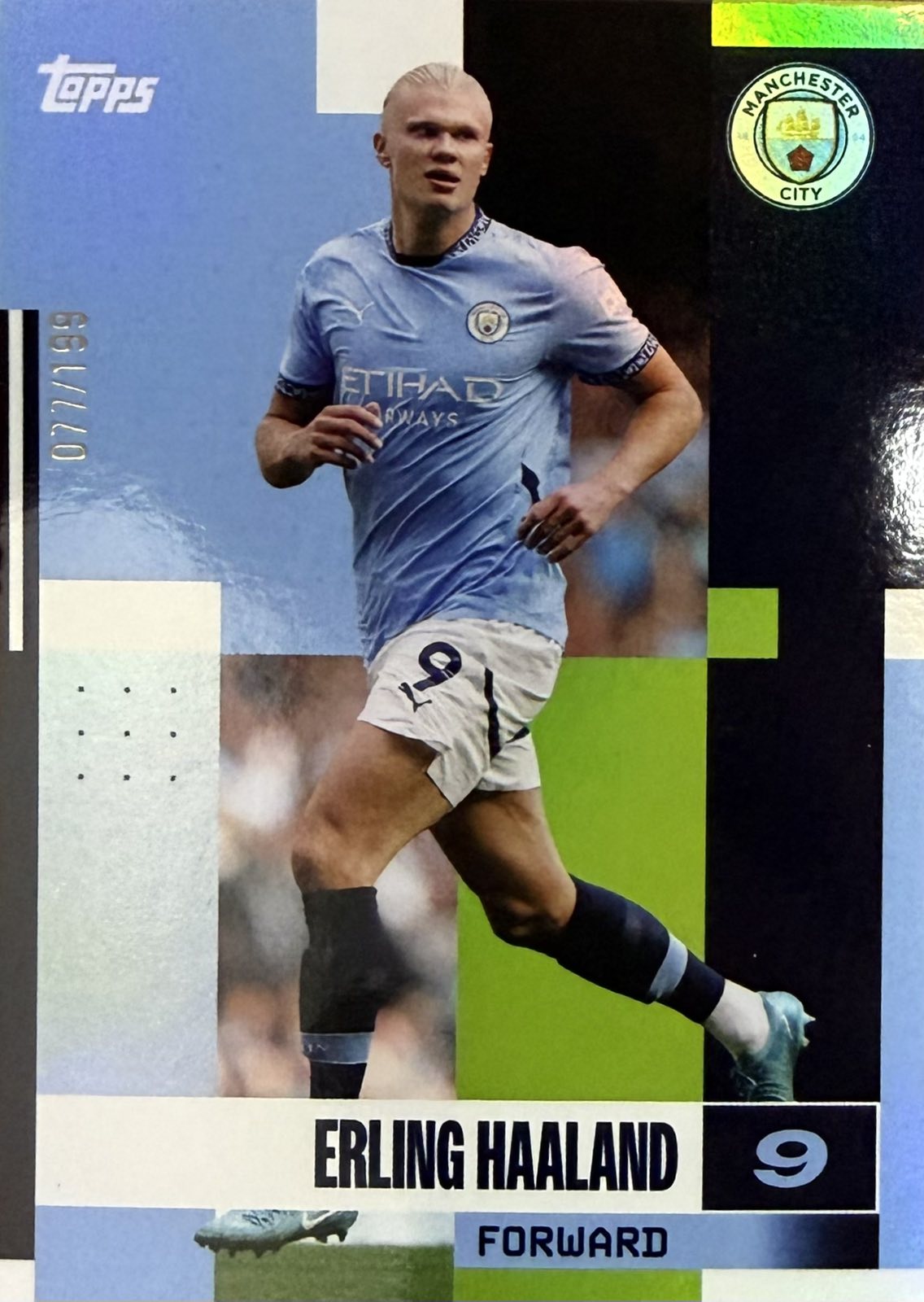 Erling Haaland Numbered /199 Topps Team Set