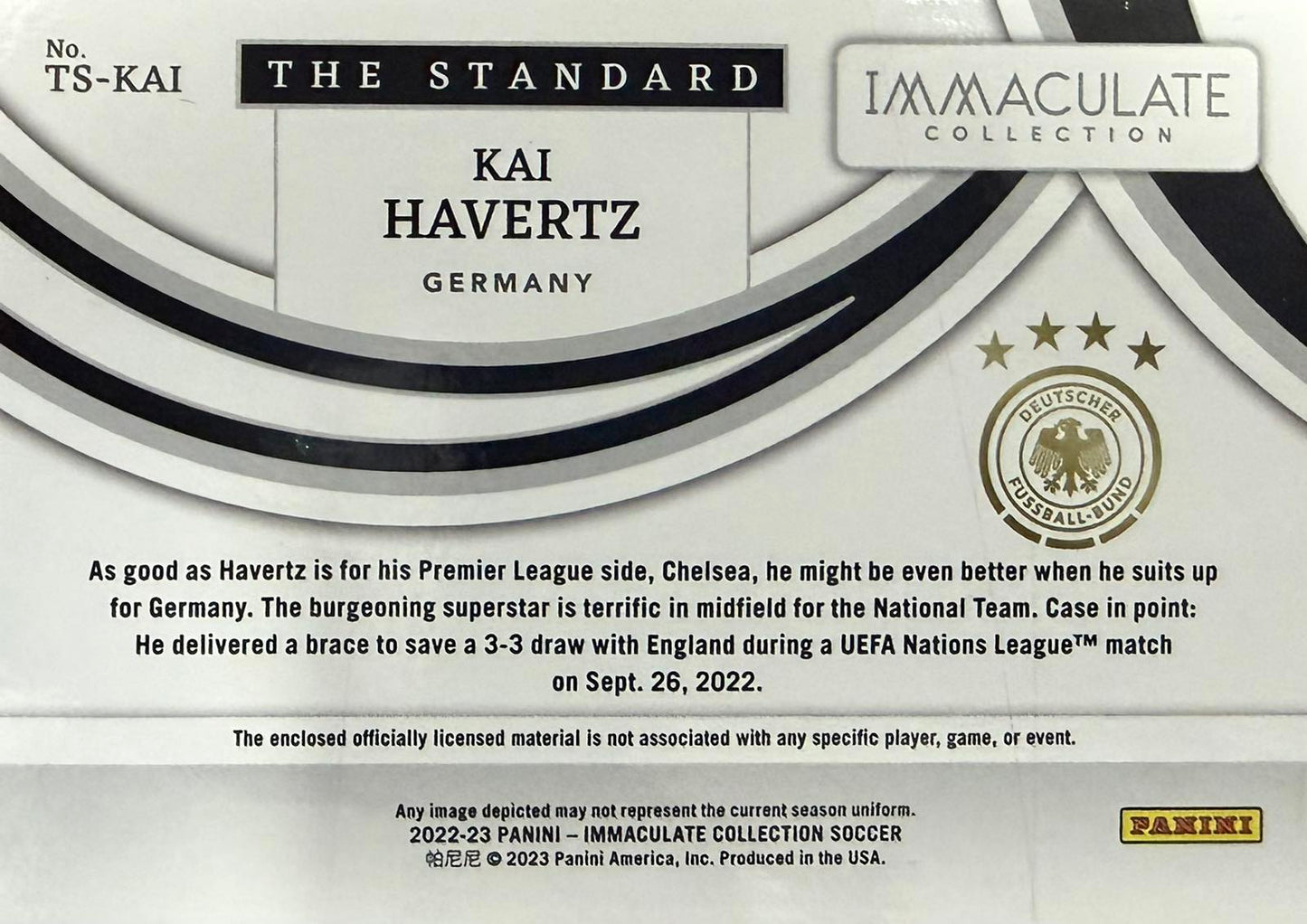 Kai Havertz Patch Numbered /99 Panini Immaculate