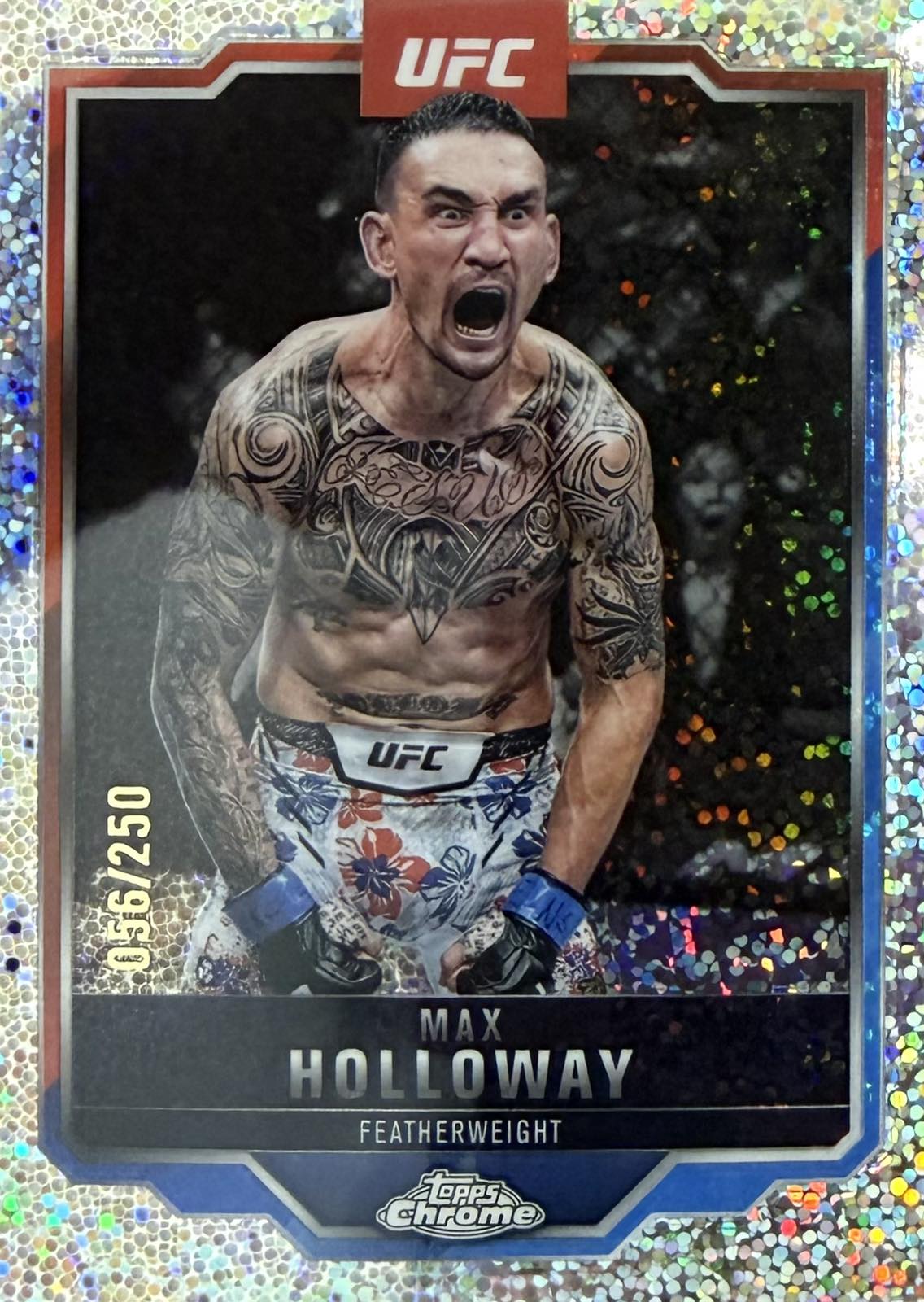 Max Holloway Numbered /250 Topps Chrome UFC