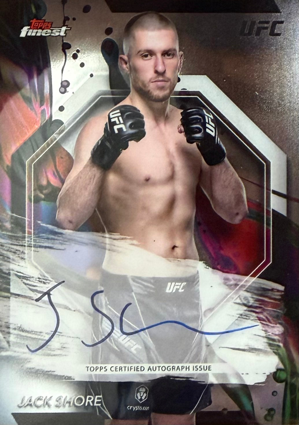 Jack Shore On-Card Autograph Topps Finest UFC