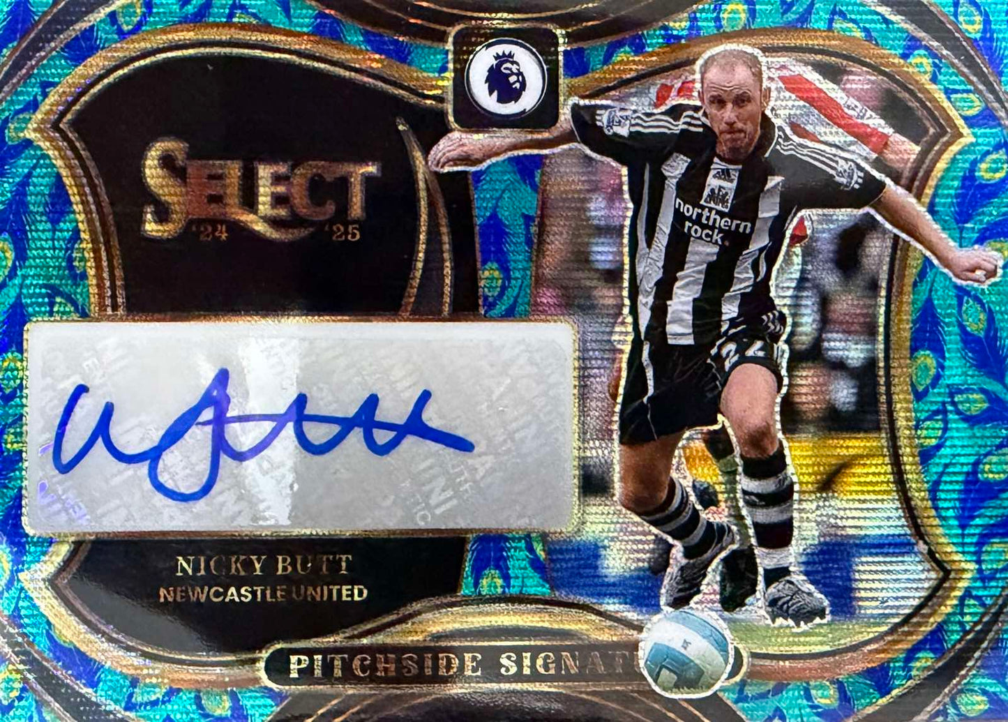 Nicky Butt Autograph Peacock Panini Select EPL