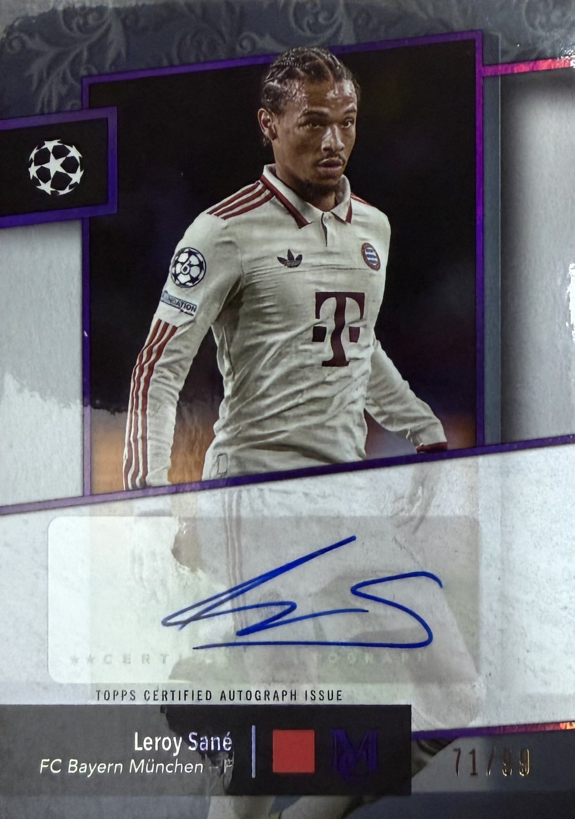 Leroy Sane Autograph Numbered /99 Topps Museum