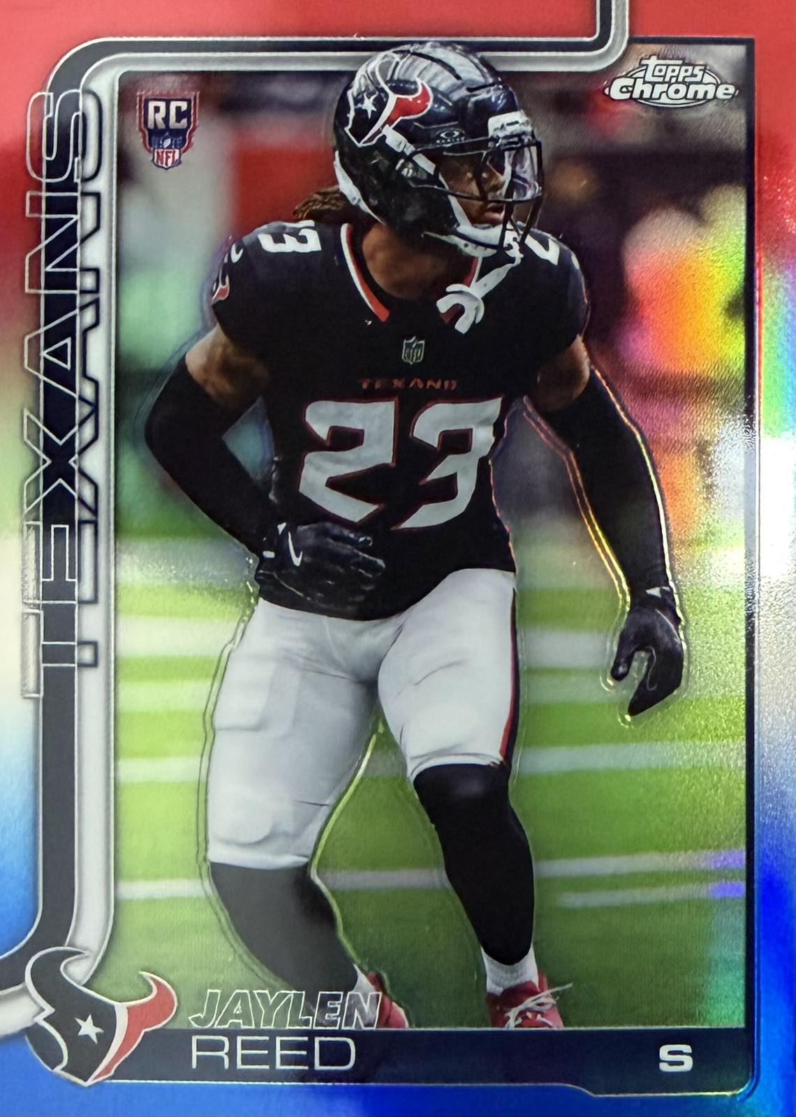 Jaylen Reed Rookie Red White Blue Refractor Topps Chrome NFL