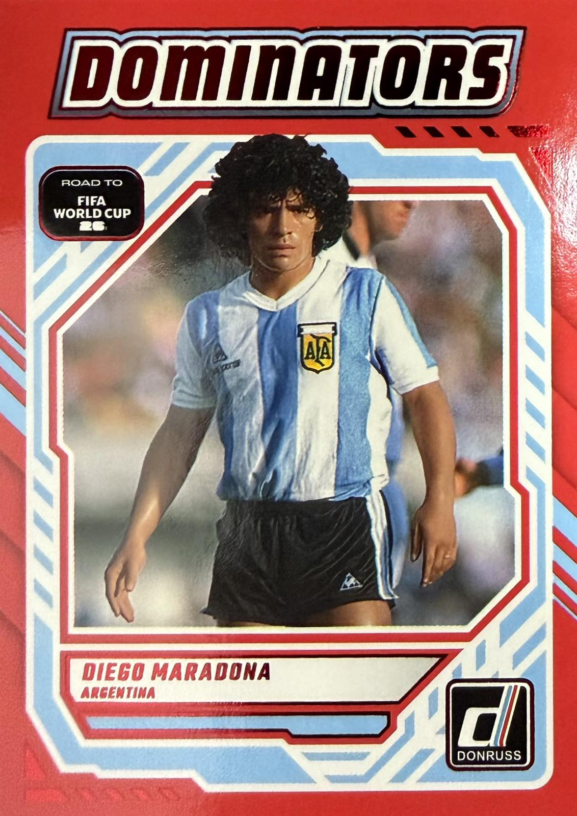 Diego Maradona Dominators Red Parallel Panini Donruss