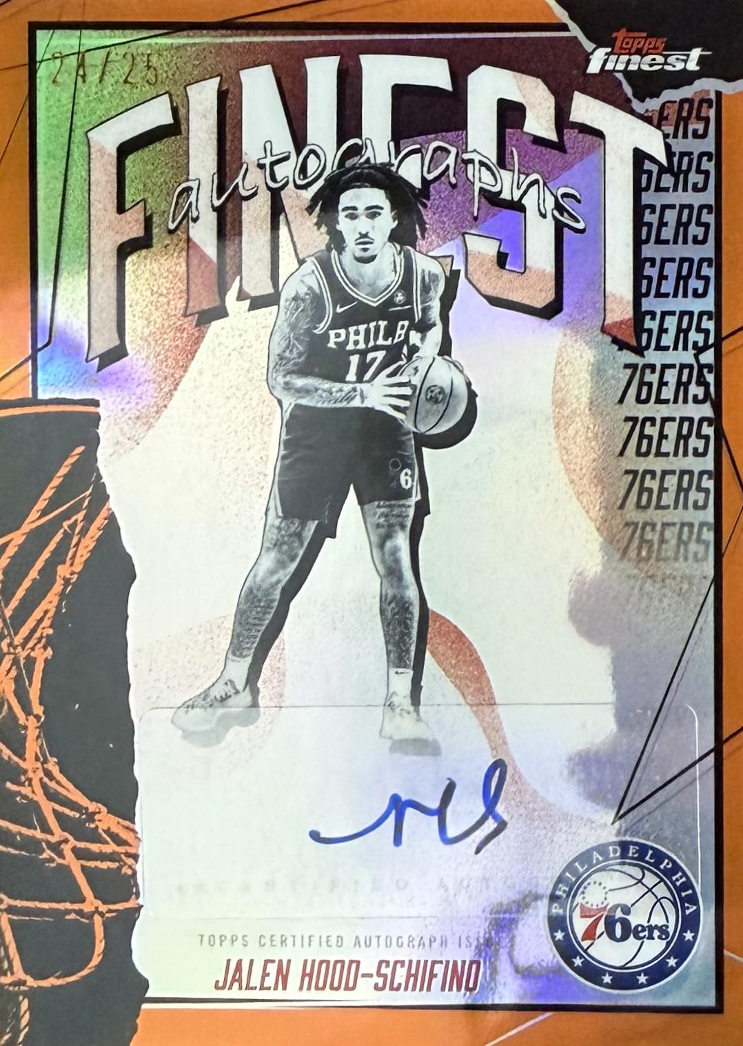 Jalen Hood-Schifino Autograph Numbered /25 Topps Finest