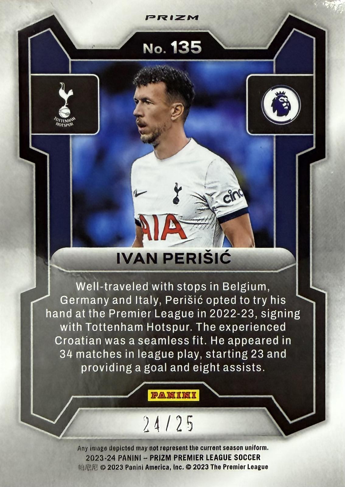 Ivan Perisic Numbered /25 Panini Prizm Breakaway
