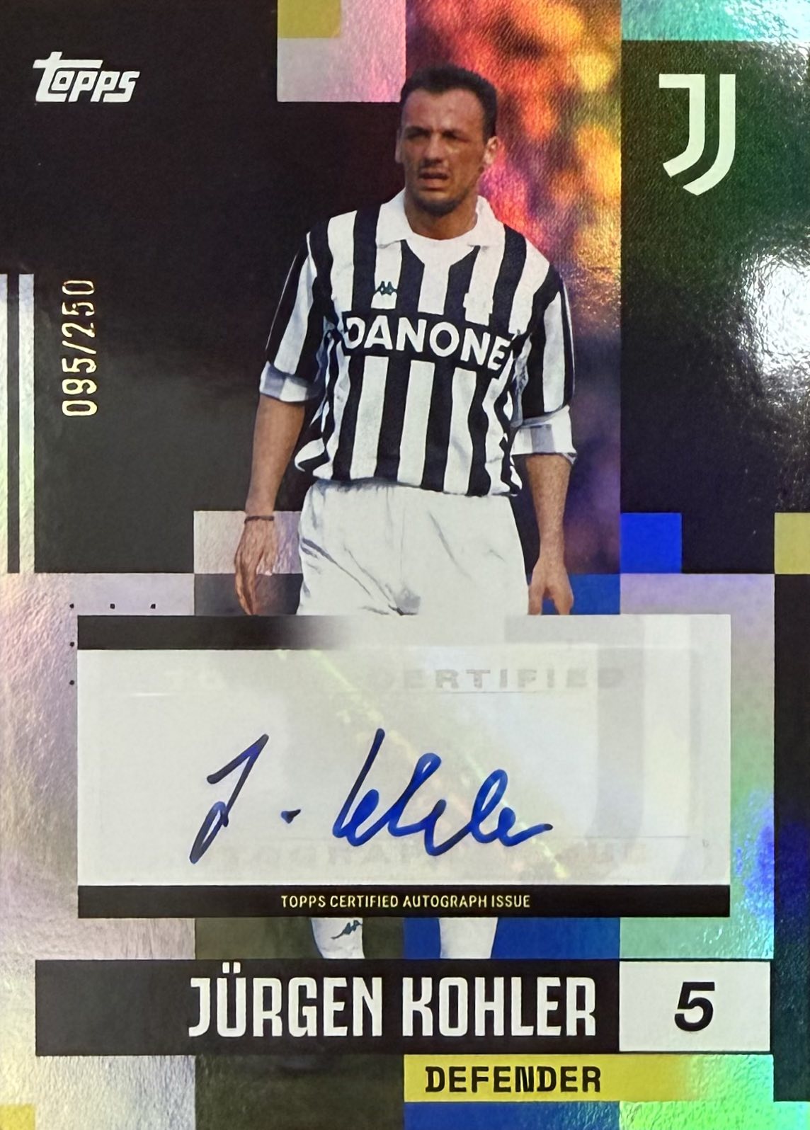 Jurgen Kohler Autograph Numbered /250 Topps Juventus Team Set