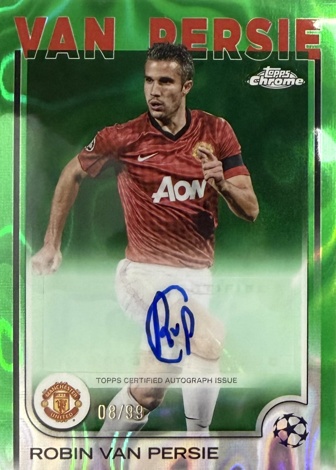 Robin Van Persie Autograph Numbered /99 Topps Chrome