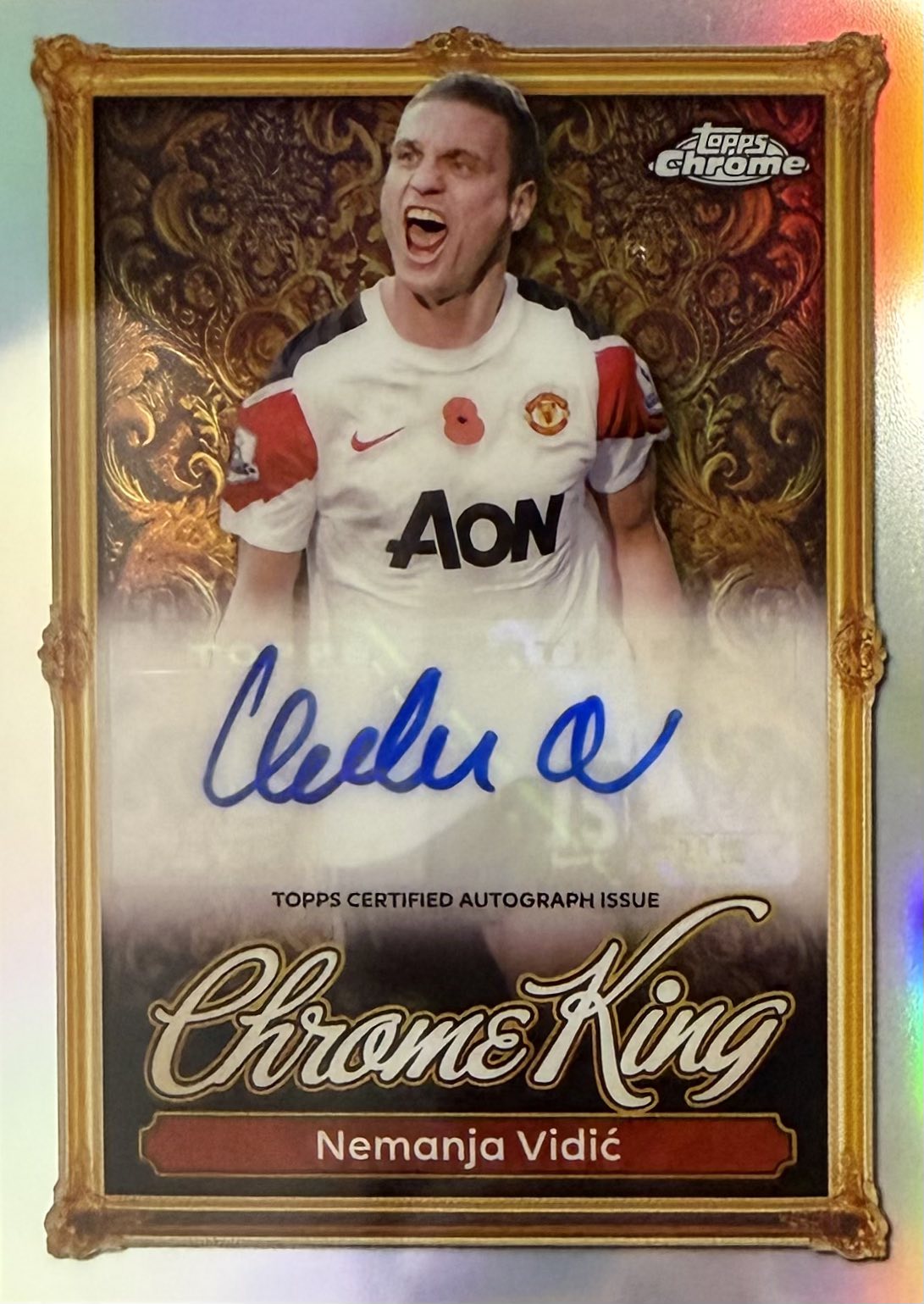 Nemanja Vidic Autograph Chrome King Topps Chrome