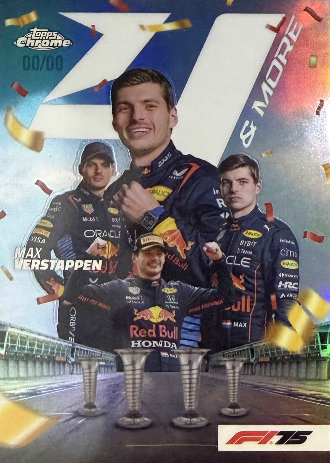 Max Verstappen Error Numbered /00 Topps Chrome