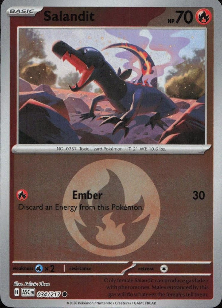 Salandit (Energy Symbol Pattern) 034/217 ME: Ascended Heroes Reverse Holo Common