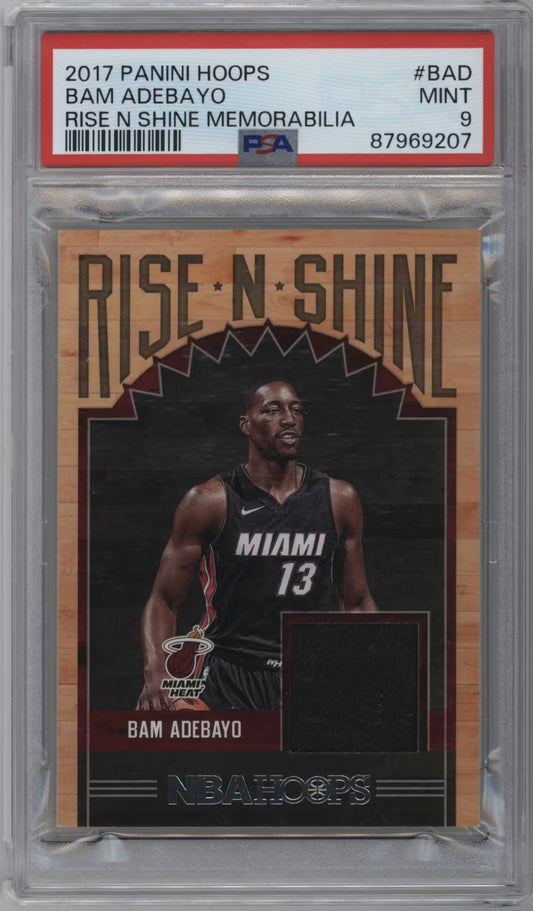 Bam Adebayo Player-Worn Patch 2017 NBA Hoops (GRADED)(PSA)