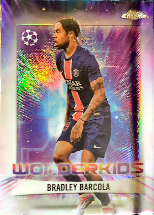 Bradley Barcola Wonderkids #WK-9 2024-25 Topps Chrome UEFA