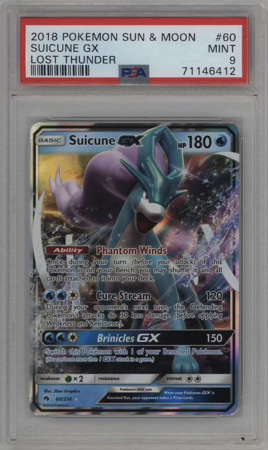 Suicune GX (LOT 60)(GRADED)(PSA)