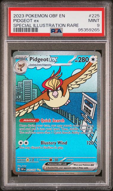 Pidgeot ex (OBF 225)(GRADED)(PSA)