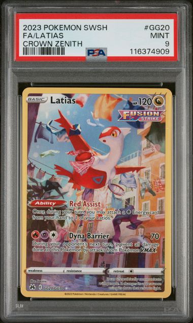 Latias (CRZ GG20)(GRADED)(PSA)