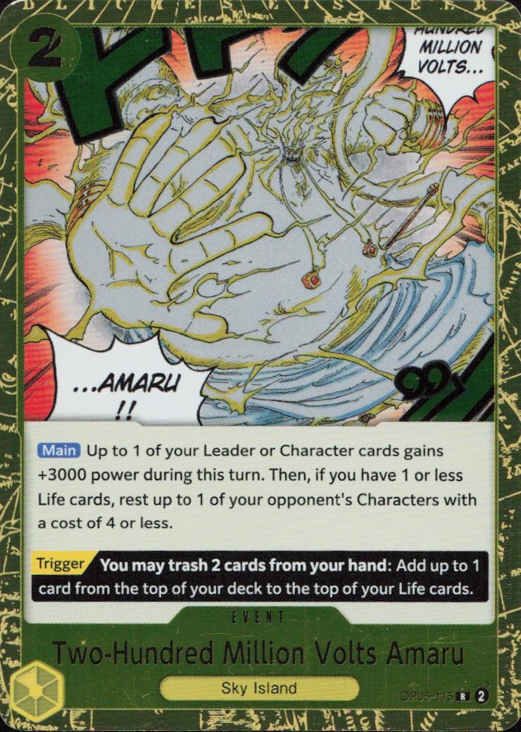 Two-Hundred Million Volts Amaru Foil R Awakening of the New Era OP05-115 NM